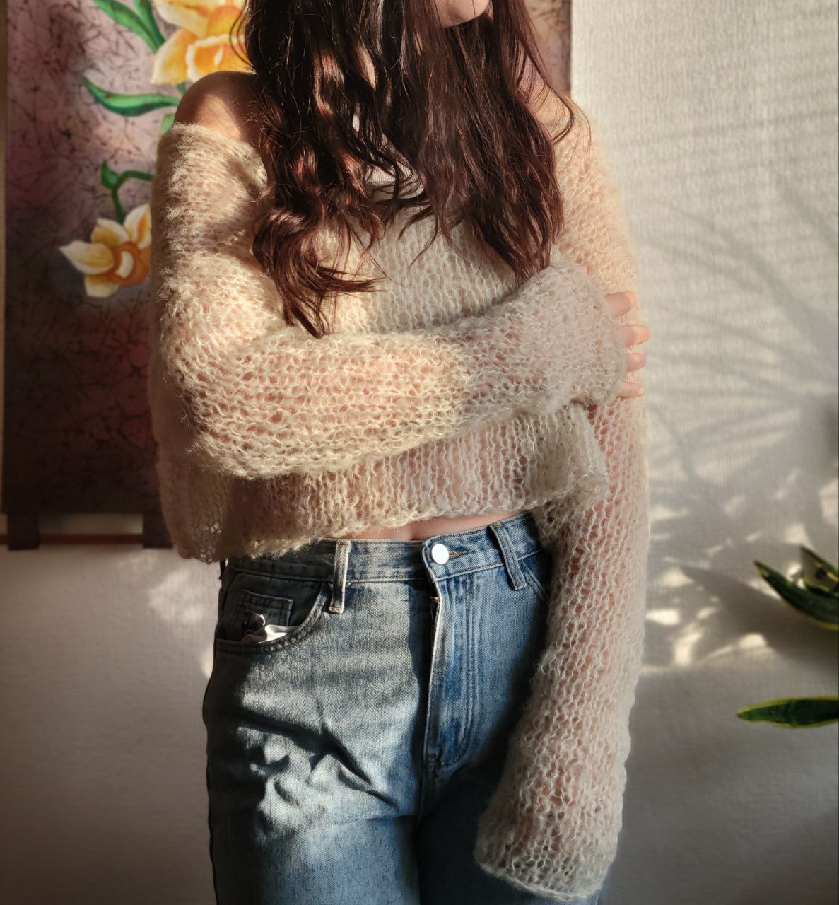 "Spider Web" Mohair top